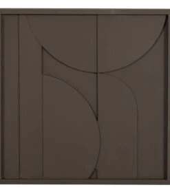 Fiona Vierkant Schilderij - Espresso - 60x60x5