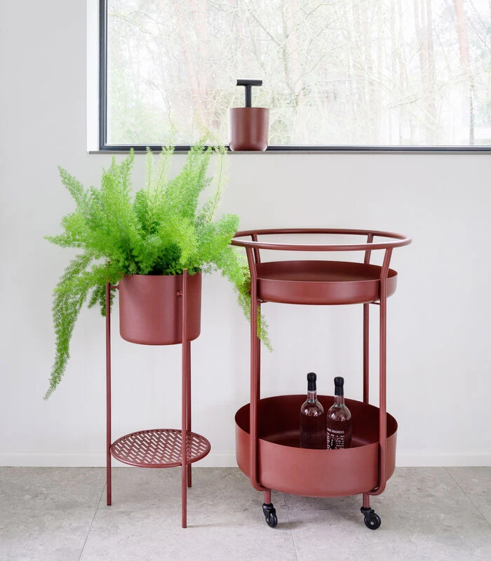 ENT Plantenstaander Medium Rood 4 ENT Plantenstaander Medium Rood - Afbeelding 2