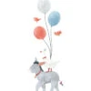 GENTLE FRIENDS Muursticker Kinderkamer - Ezel En Ballonnens 45x118cm -INNO WINKEL 21d400db1949454ca60850aa501da8c7