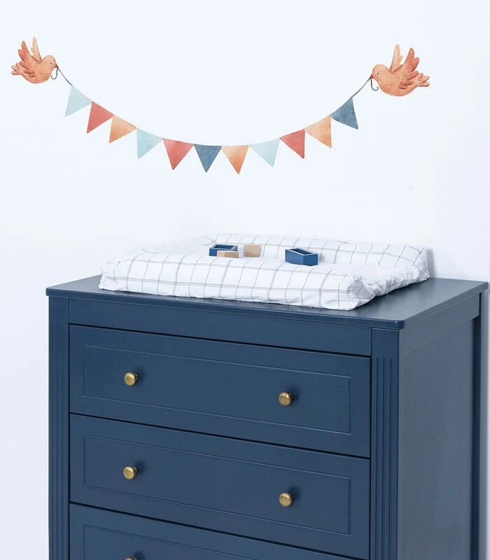 GENTLE FRIENDS Muursticker Kinderkamer - Wimpel En Vogelslinger 55x25cm 4 GENTLE FRIENDS Muursticker Kinderkamer - Wimpel En Vogelslinger 55x25cm - Afbeelding 2