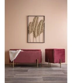 PRESENT TIME Muurkunst Feathers - IJzer, Goud - 89x53x1,5cm -INNO WINKEL 473a169fd3c94dba9ab023eec7136d97