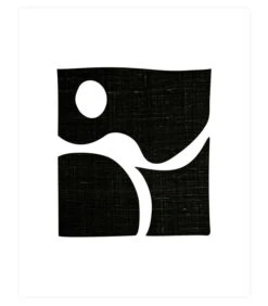 Exclusive Simple Black Art Poster - Papier - 45,5x65,5