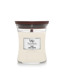 WoodWick Kaars Linen Medium