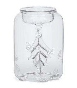 Theelichthouder RM Fall Leave Transparant