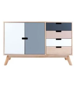 Leitmotiv Ladekast Snap - Deuren & 4 Lades - 100x36x65cm