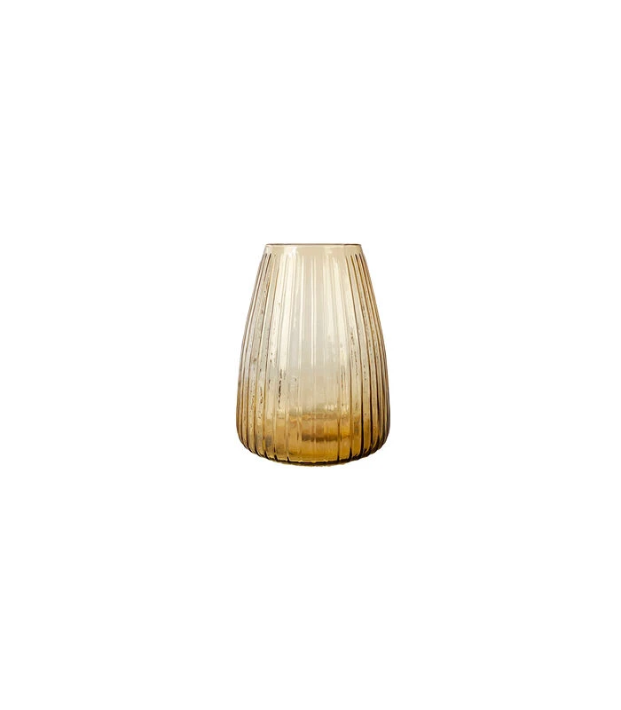 DIM Vaas Stripe Medium Licht Amber 3 DIM Vaas Stripe Medium Licht Amber