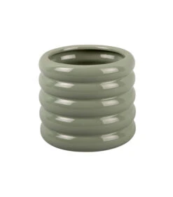 PRESENT TIME Bloempot Bobbly Glazed - Groen - Ø17,5cm