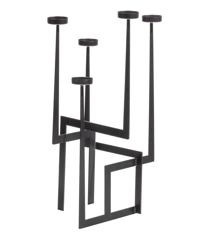 Dash Kandelaar - Metaal - Zwart - 51x30x30 7 Dash Kandelaar - Metaal - Zwart - 51x30x30 - Afbeelding 5
