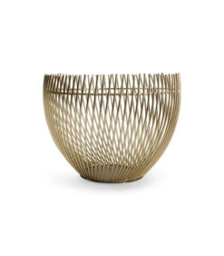 Draadmand 20xH15cm Goud Twisted Iris