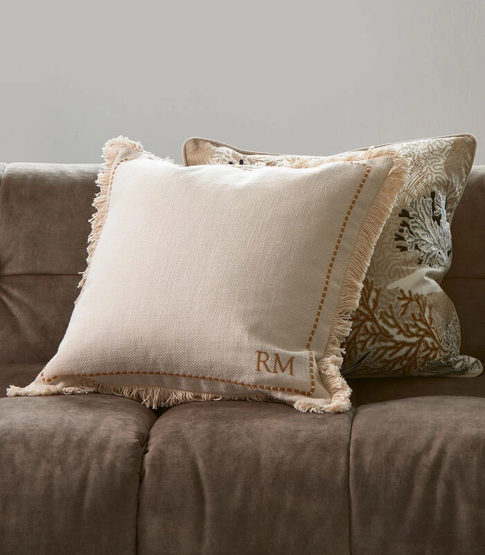 Kussenhoes, Kussensloop 50x50, Met Ruffels - Monterosso - Wit 4 Kussenhoes, Kussensloop 50x50, Met Ruffels - Monterosso - Wit - Afbeelding 2