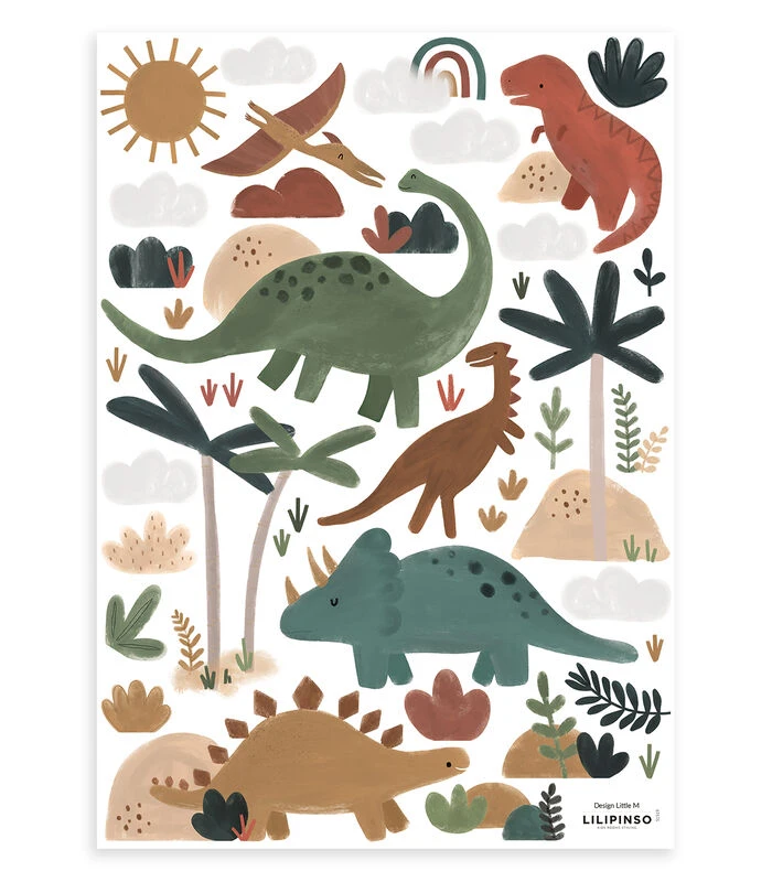 SUNNY Muursticker Kinderkamer - Dinosaurussen - 29,7 X 42 Cm 3 SUNNY Muursticker Kinderkamer - Dinosaurussen - 29,7 X 42 Cm