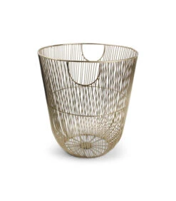 Draadmand 34xH35cm Goud Twisted Iris