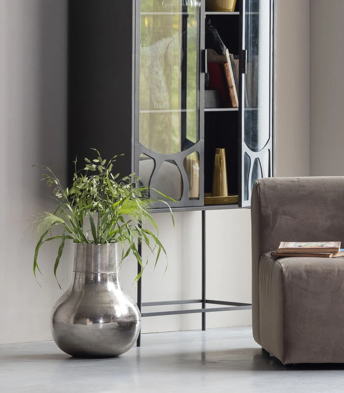 BePureHome Metal Vaas XL - Metaal - Zilver - 46x36x36 4 BePureHome Metal Vaas XL - Metaal - Zilver - 46x36x36 - Afbeelding 2