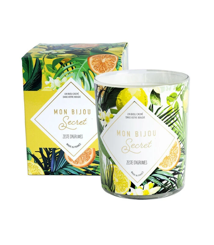 Geurkaars Citrus Met Zilveren Oorbellen 3 Geurkaars Citrus Met Zilveren Oorbellen